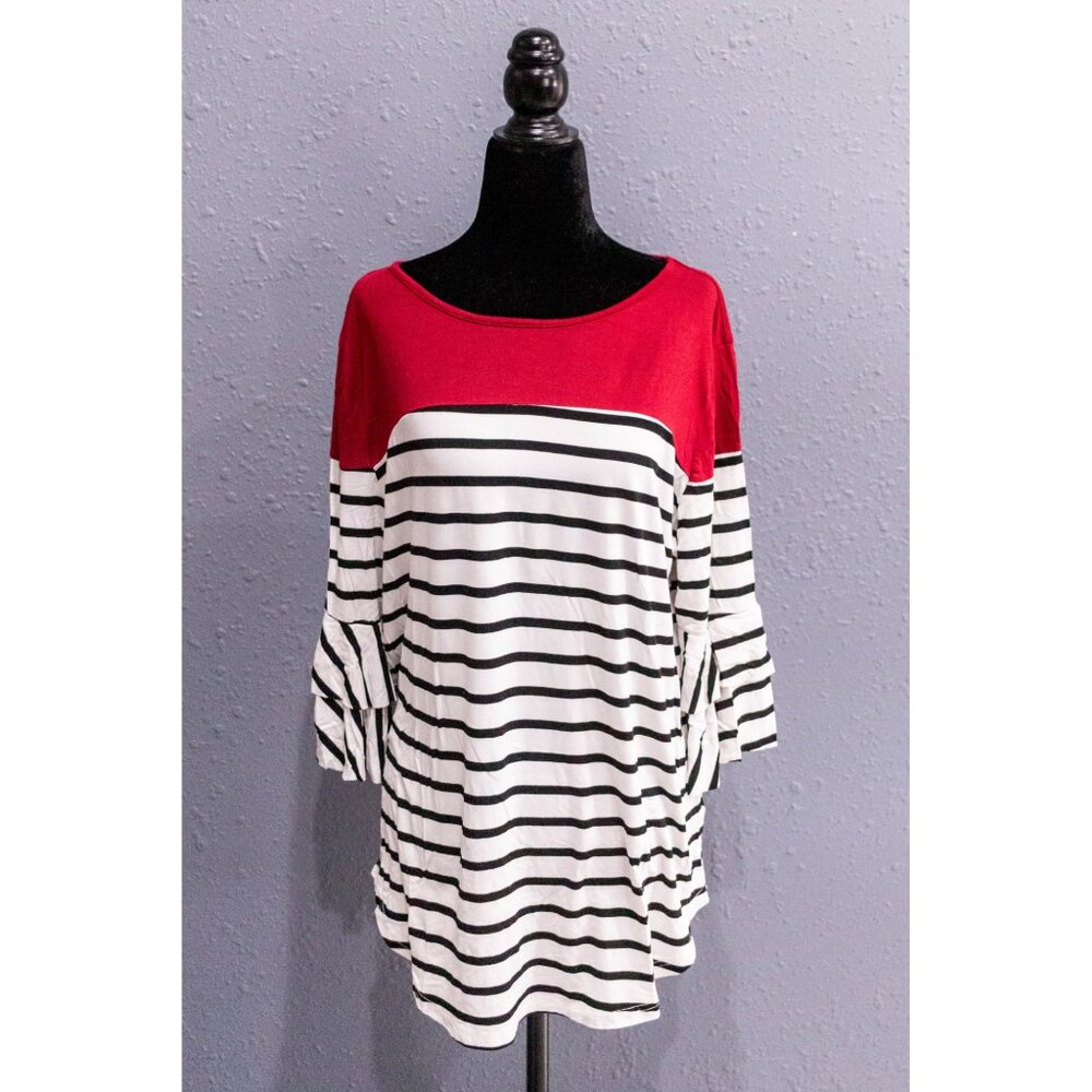 Colorblock Striped Top, Size X-Large - Picture 2 of 4